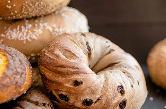 A close up of some bread on the table